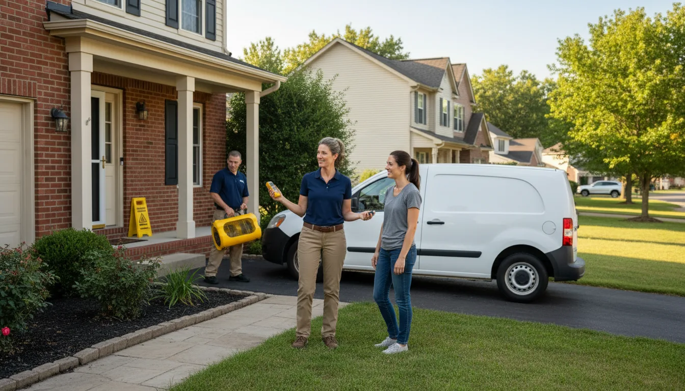 Residential water damage restoration in Stella, NE
